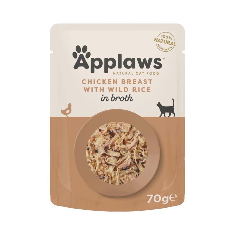 Applaws Adult Cat Pouches in Broth 12 x 70g