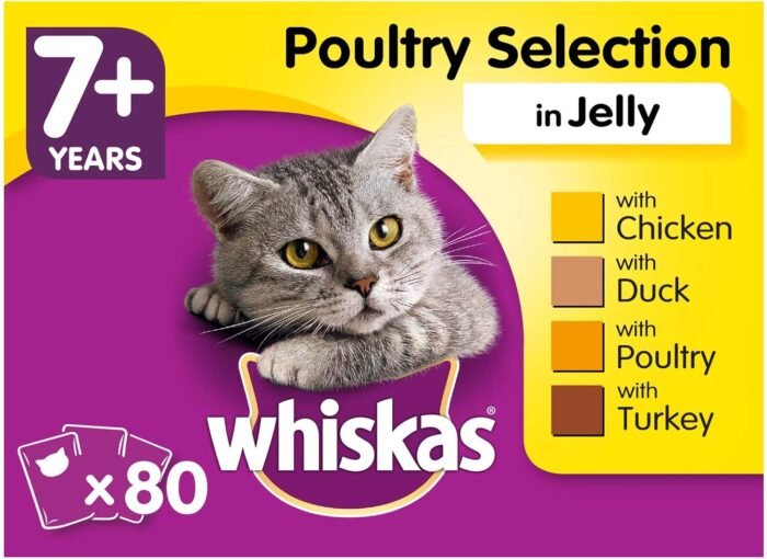 whiskas 7+ Fish Selection In Jelly Mega Pack, 40 x 100 g Roll over image to zoom in whiskas 7+ Fish Selection In Jelly Mega Pack, 40 x 100 g