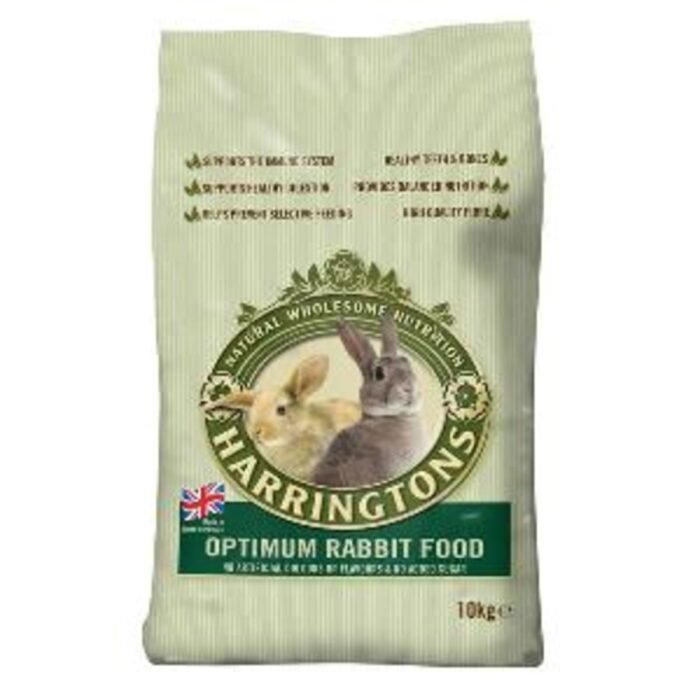 Harringtons Optimum Rabbit Food is a complementary feed for rabbits, containing a single all-in-one nugget to help avoid selective feeding. It contains a wide variety of high quality... Read more Harringtons Optimum Rabbit